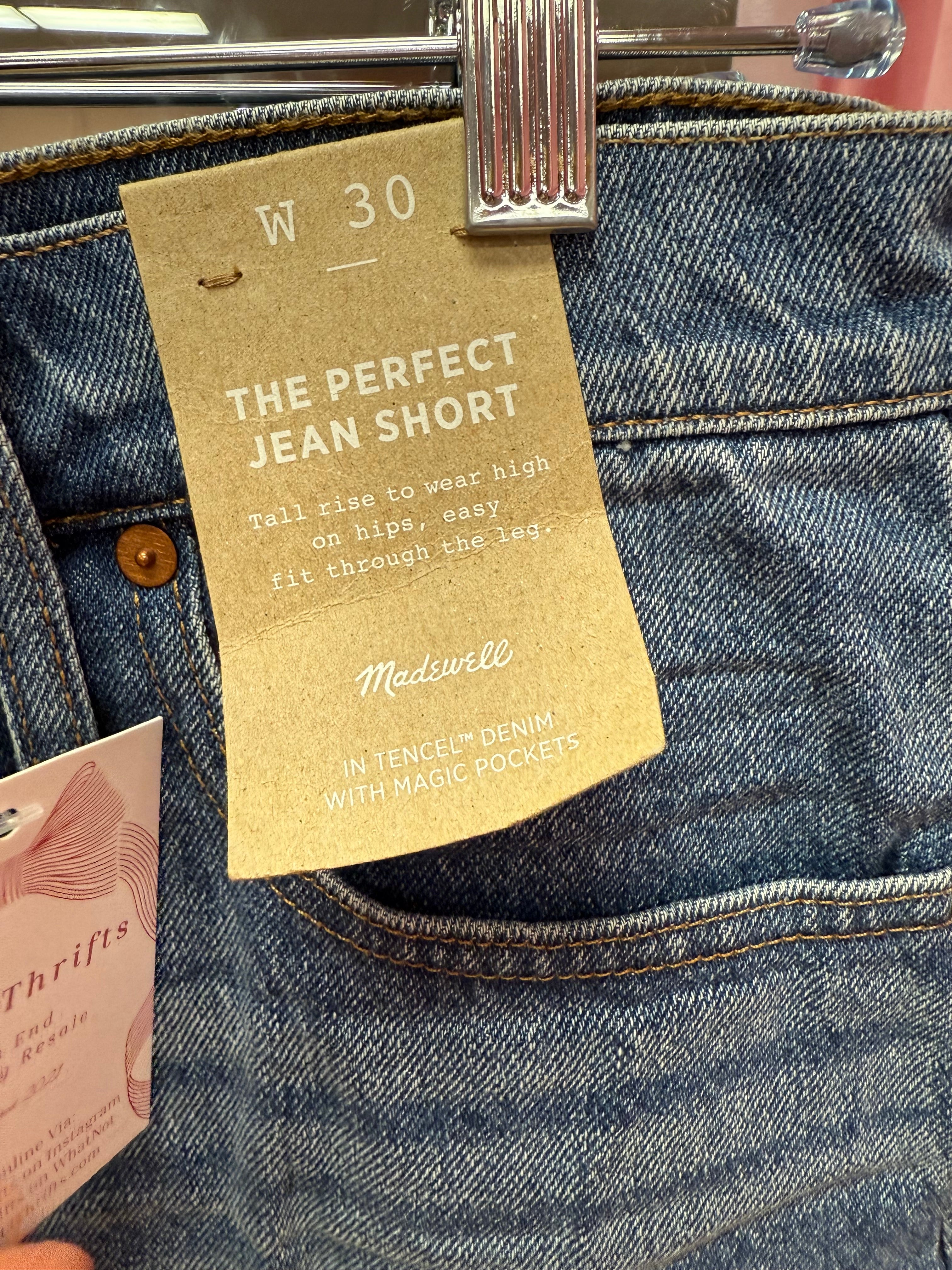 Madewell The Perfect Jean Short Size 30 NWT