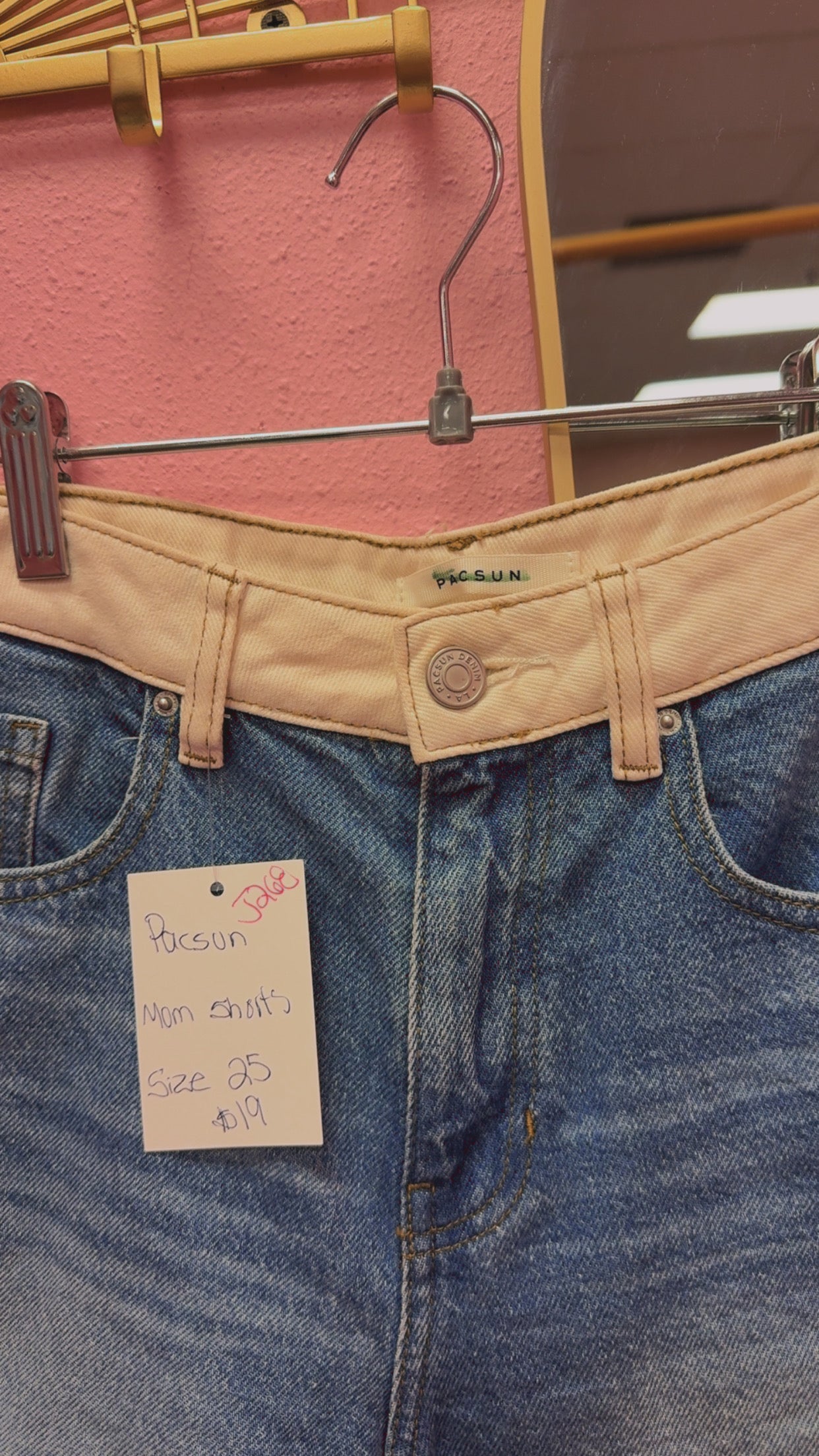 PacSun Color Block Mom Shorts Size 25