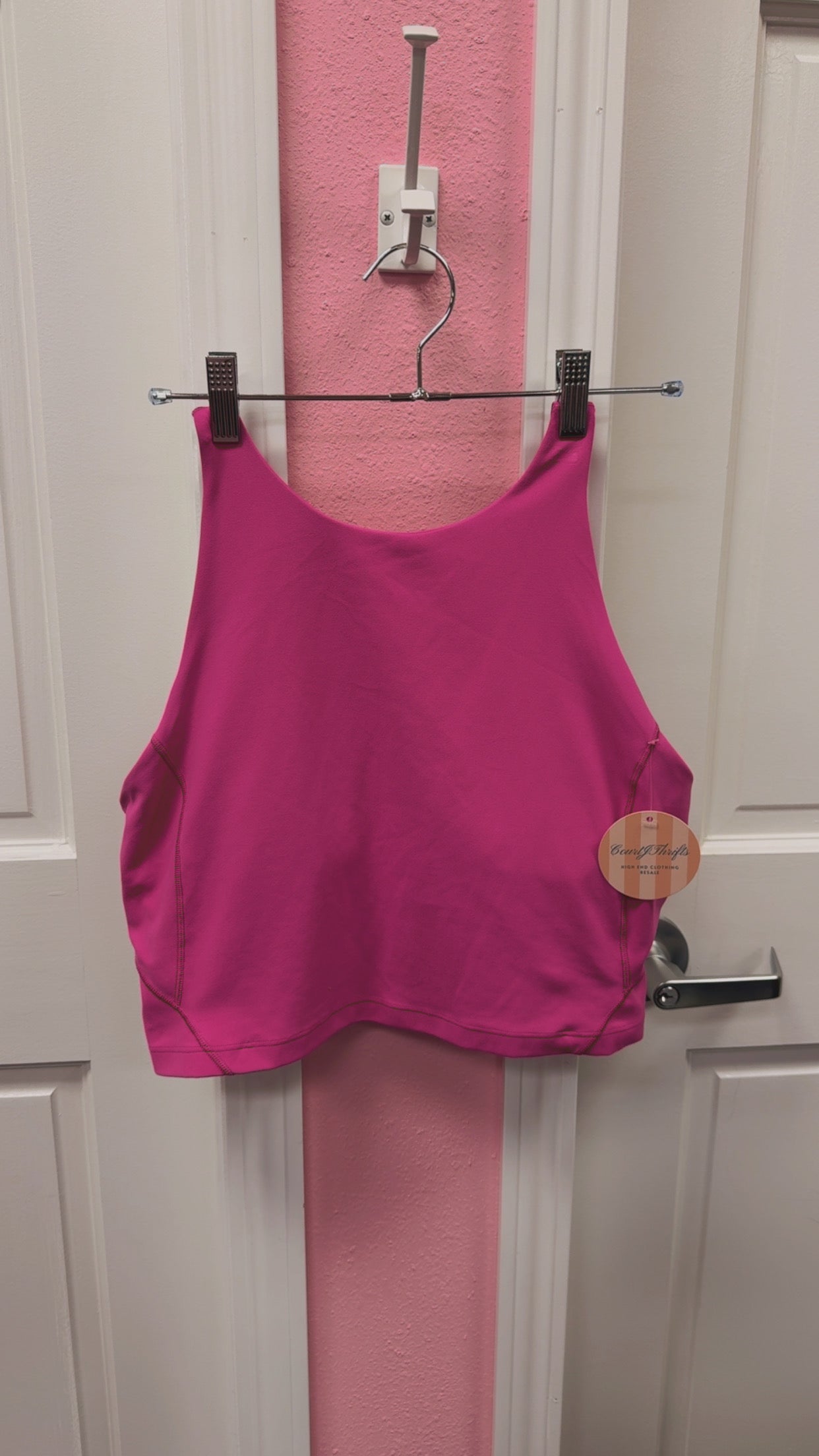 Lulu🍋 Align High-Neck Tank Top Size 12- SONIC PINK