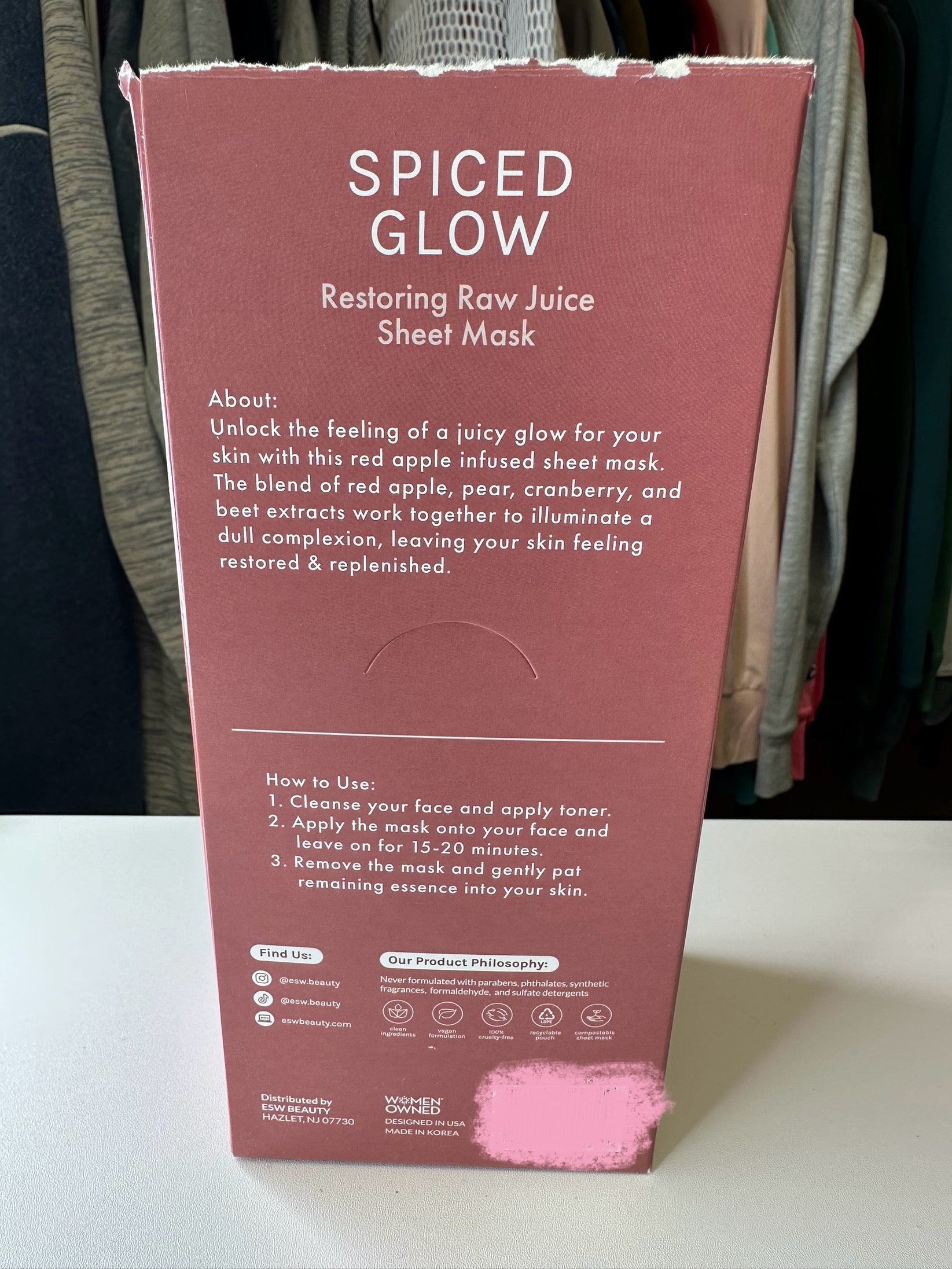ESW Beauty Face Mask- Red Apple Pear Cranberry Beet